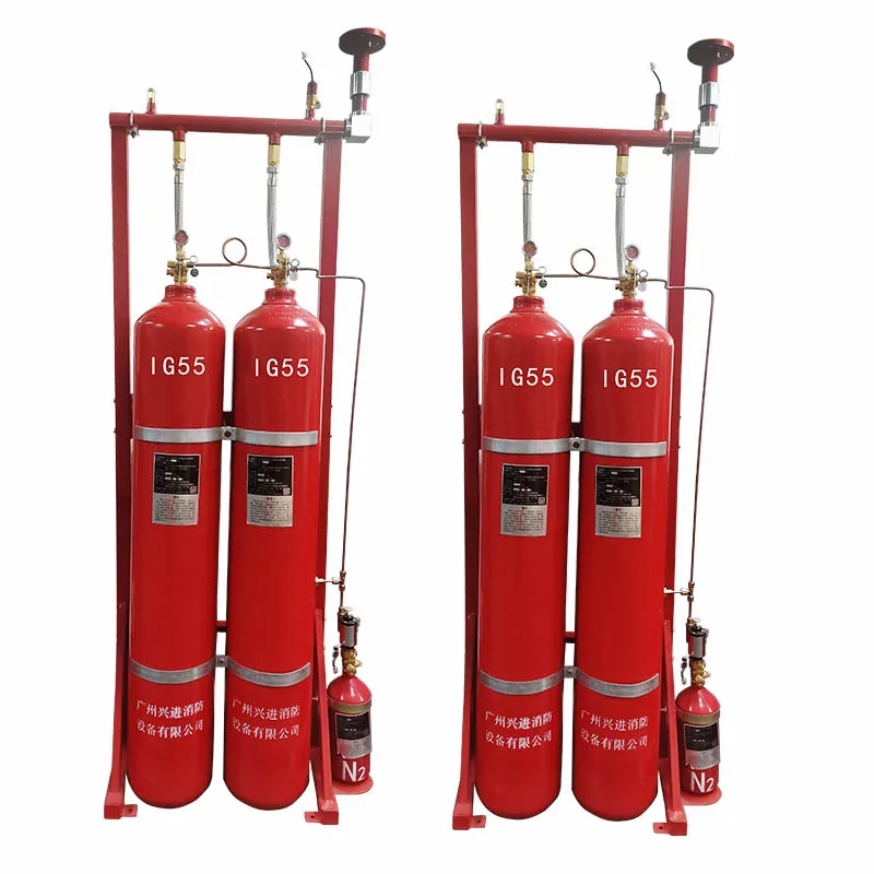 Environmental Protection with Inert Gas Fire Suppression System in Red