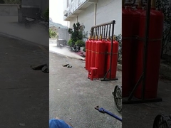 Spraying test of pipe network FM200 fire suppression system